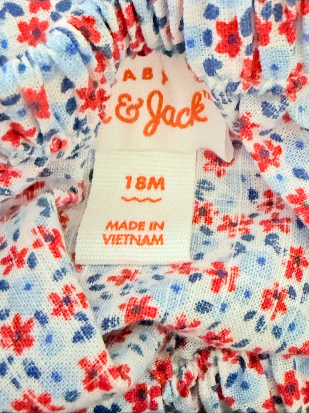 Cat & Jack Baby Girls 18M Floral Sundress & Bloomer Set Red Blue